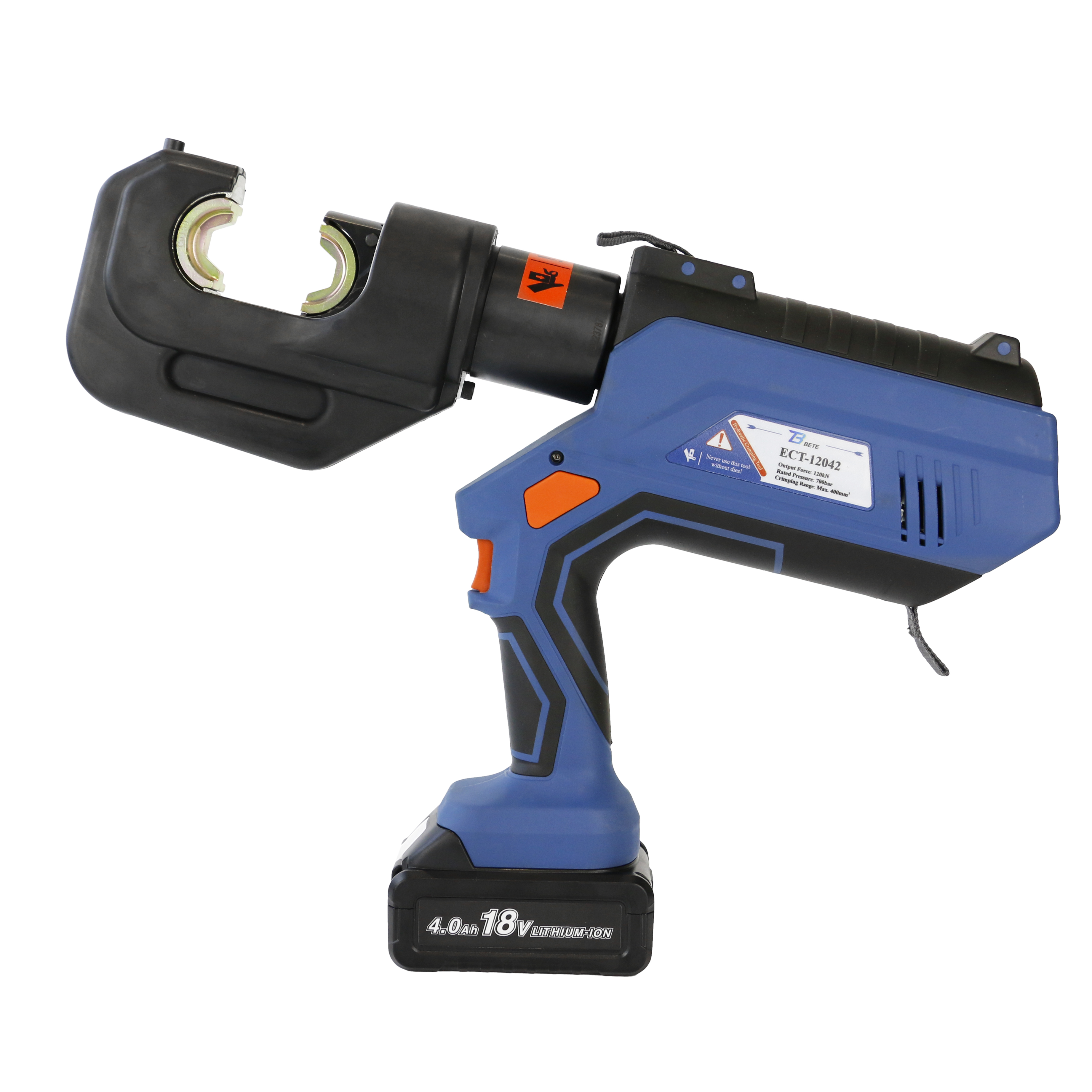 ECT-12042 700bar Battery Cu50-400mm2 Hydraulic Cable Crimper Connector Copper Cordless Electric Crimping Tool